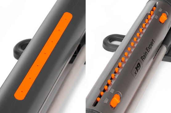 19 силиконовых форсунок обеспечивают эффективный и равномерный полив по всей заданной площади. Переключая дождеватель на 7 форсунок режима Распыление, можно производить бережное орошение хрупких растений.