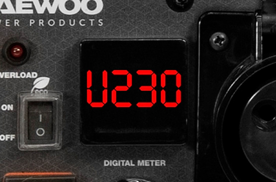 Основные параметры работы генератора поочередно выводятся на хорошо читаемый электронный дисплей.